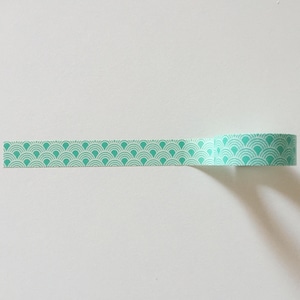 Japanse washitape met golfpatroon, decoratieve tape Japanse shibori-golf, cadeauverpakking, blauwe shibori-washitape, planner/plakboekbenodigdheden