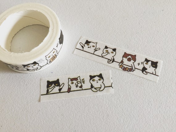 Whimsical Cats Washi Tape, Kitty Washi, Cat Planner Washi, Gift Wrapping  Tape, Crafting Tape, Planner Supplies, Japanese Washi Tape 