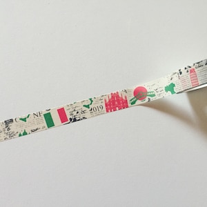 Italy Landmarks Washi Tape, Italian Cities Travel Washi, Vintage Planner Washi Tape, Travel Journal Tape, Retro Planner/Scrapbook Supplies