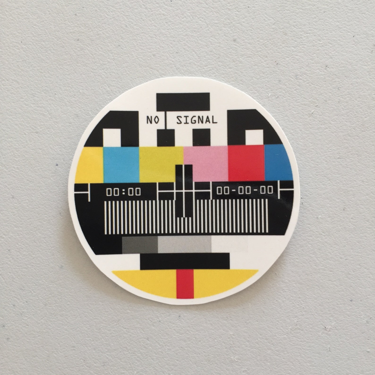 Geen signaal televisie laptop sticker oude tvsignaal Etsy Nederland