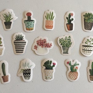 Cactus Stickers, Succulents Stickers, Cacti Plants Stickers, Botanical Decorative Stickers, Scrapbook Stickers, Planner Stickers image 4