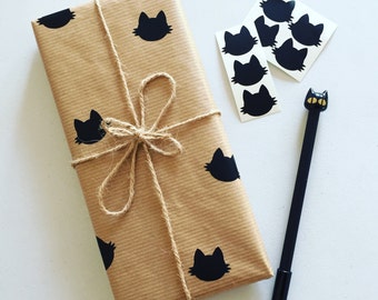 Cat Decorative Stickers: Kitty Envelope Seals, Gift Wrapping