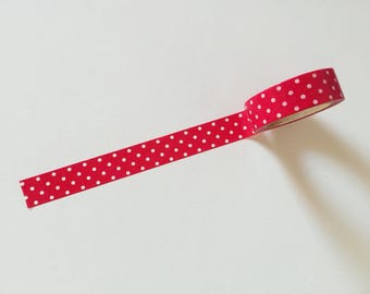 Red Polka Dot Washi Tape: Rockabilly Planner, Scrapbook Crafts