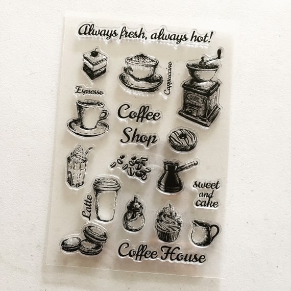deze Rudyard Kipling Gedwongen Coffee Clear Silicone Stamps Coffee Lover Planner Stamps - Etsy