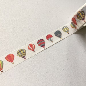 Hot Air Balloon Washi Tape, Travel Balloons Planner Washi, Gift Wrapping Tape, Crafting Tape, Planner Supplies, Japanese Washi Tape