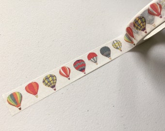 Hot Air Balloon Washi Tape, Travel Balloons Planner Washi, Gift Wrapping Tape, Crafting Tape, Planner Supplies, Japanese Washi Tape