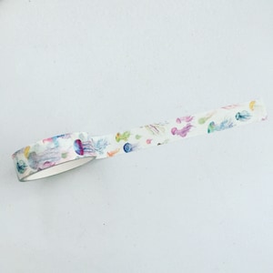 Jellyfish Washi Tape, Marine Life Planner Border, Underwater Washi Tape, Planner Supplies, Crafting Tape, Ocean Life Deco Tape