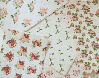 Vintage English Rose Sticker Sheets: Boho Floral Journal Stickers