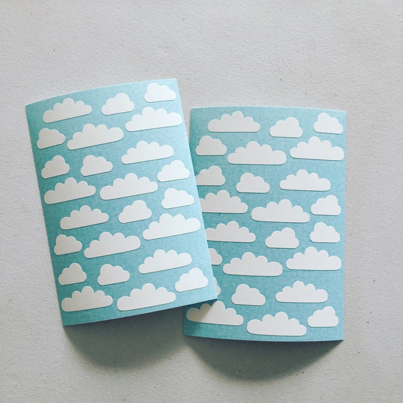 Cloud Decorative Stickers, Cloud Envelope Seal Stickers, DIY Gift Wrapping, Packaging Stickers, Scrapbooking Stickers, Card Embellishments image 1