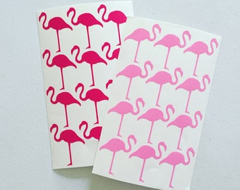Pink Flamingo Stickers, Tropical Deco Stickers, Scrapbooking Sticker, Envelope Seal Stickers, Card Embellishment, Fun Craft Stickers