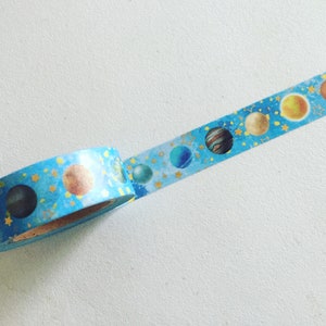 Space Planets Washi Tape, Cosmos Planner Washi, Stars Planner Tape, Decoratieve Tape, Crafting Tape, Cadeaupapier, Plakboekbenodigdheden