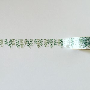Cinta washi de eucalipto, borde de planificador con ramas de eucalipto en acuarela, cinta washi troquelada con vegetación, cinta para manualidades con hojas verdes