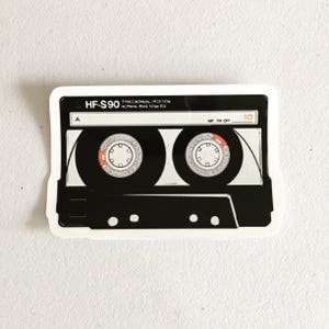 Vintage Audio Cassette Laptop Sticker, Retro MacBook Sticker, Hipster Sticker Gift, Music Lover Gift, Musician Gift