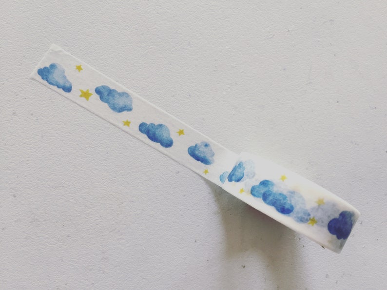 Blue Clouds Washi Tape Dreamy Planner Tape Blue Planner Etsy
