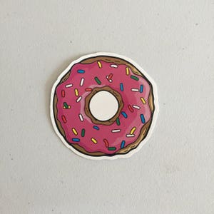 Donut Sprinkles Sticker, Doughnut Laptop Sticker, Vinyl Sticker, Girly Food Sticker, Tablet Sticker, Donut Gift image 2