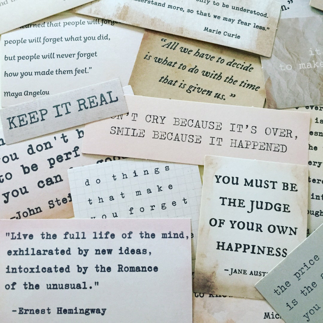 Literary Quotes Stickers, Famous Authors Journalling Stickers