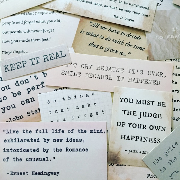 Literary Quotes Stickers, Famous Authors Journalling Stickers, Inspirational Literature Stickers, Travel / Scrap Journal Book Stickers