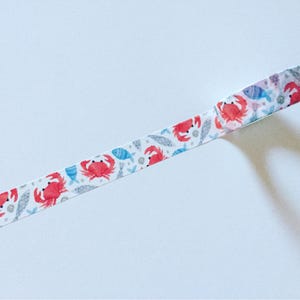 Marine Life Washi Tape, Crab/Fish Washi Tape, Sea Animals Washi Tape, Seaside Summer Holiday Washi Tape, Underwater Ocean Life decotape