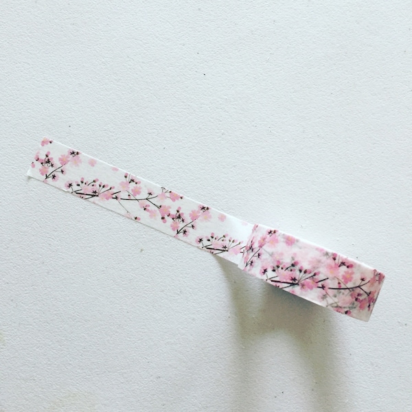 Pink Cherry Blossom Washi Tape, Sakura Planner Washi, Romantic Floral Washi, Pink Shabby Chic Washi, Masking Tape, Japanese Decorative Tape