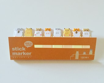 Kawaii Hamster Sticky Notes: Seitenmarkierungsaufkleber, Made in Japan