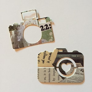 Grands autocollants vintage pour appareil photo, autocollants pour carnet de voyage/scrapbook, autocollant pour appareil photo collage cinéma art, cadeau photographie/photographe
