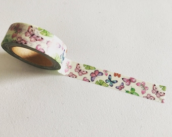 Butterflies Washi Tape, Bohemian Planner Washi, Romantic Butterfly Washi Tape, Summer Washi, Gift Wrapping Tape, Crafting Tape