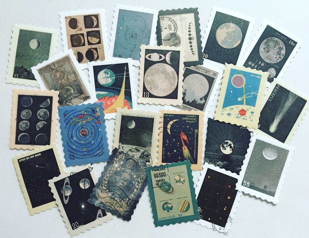 Space Travel Planner Stickers, Moon Deco Stickers, Galaxy Planet ...