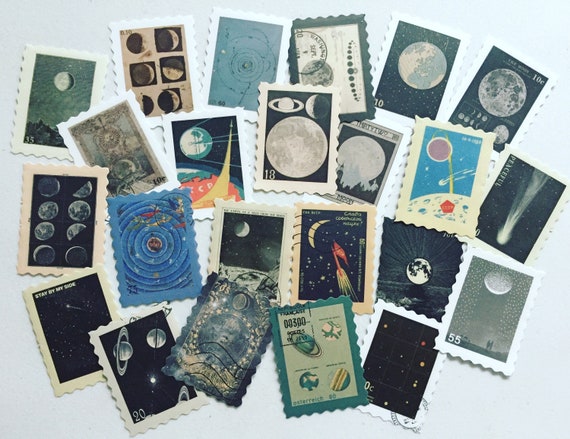 Universe Diary Stickers Galaxy Journalling Stickers Moon Saturn Deco Stickers Planet Crafting Stickers Pastel Space Planets Stickers