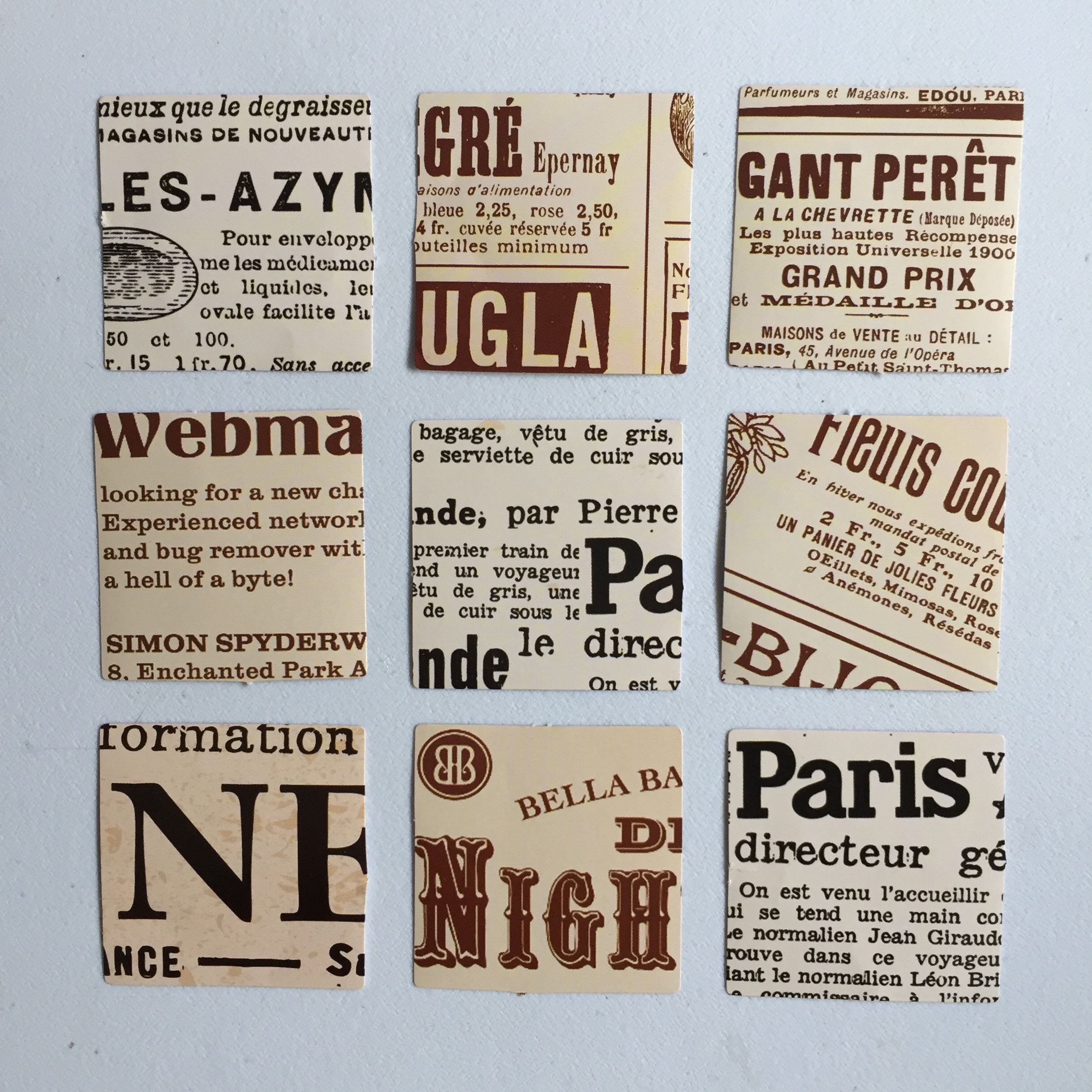 Old Newspaper Stickers, Retro Planner Stickers, Vintage Scrapbook