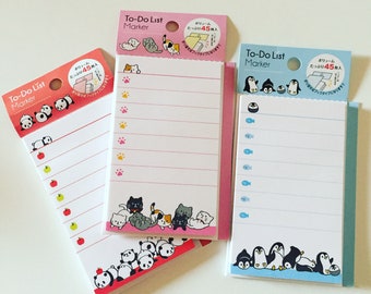 Cat/Penguin/Panda Sticky Notepad, Kawaii Animal Sticky Notes, Student To Do List, Kitty Reminder Notes, Memo Pad Stickers, Cat/Penguin Gift