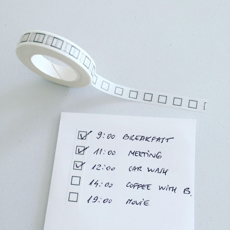 Check Boxes Washi Tape Checklist Planner Washi Tick Boxes - Etsy UK
