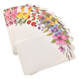 Minikaart bloemen, bedankkaart bloem, feestartikelen, cadeaukaartjes bloemen, verpakking, cadeauverpakking, hang tag bloemen