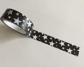 White Stars Washi Tape, Starry Space Planner Tape, Celebration Decorative Tape, Crafting Tape, Gift Wrapping, Planner/Scrapbook Supplies