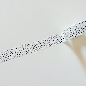 Black Paint Splash Washi Tape, Black Spots Art Washi Tape, Abstract Deco Tape, Gift Wrapping, Planner Border, Monochrome Art Crafting Tape