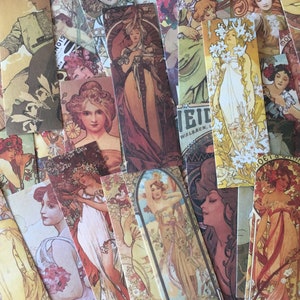 Belle Epoque Sticker Set, Vintage Art Nouveau Stickers, Jugendstil Stickers, Scrapbooking Stickers, Card Embellishment, Art Lover Gift image 1
