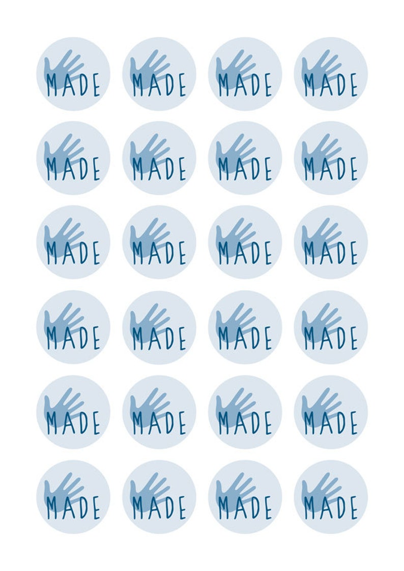 DIY Handmade Tagi, naklejki Handmade Label, etykiety do druku, pieczęć opakowania, pieczęć opakowanie prezent, etykiety rzemiosła, okrągły tag clip art zdjęcie 4