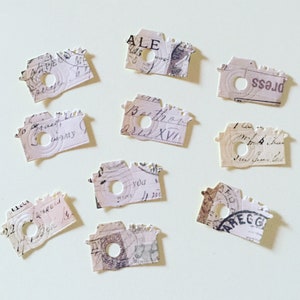 Mini autocollants vintage pour appareil photo, autocollants pour carnet de voyage, autocollants de scrapbooking rétro, cadeau pour amateur de photographie, cadeau photographe