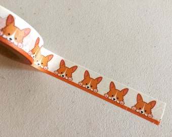 Ruban adhésif Washi Corgi, Washi d'agenda pour chien, Washi animal pour chien, Ruban adhésif pour emballage cadeau, Ruban adhésif pour travaux manuels, Fournitures pour agenda, Cadeau pour amoureux des chiens corgi