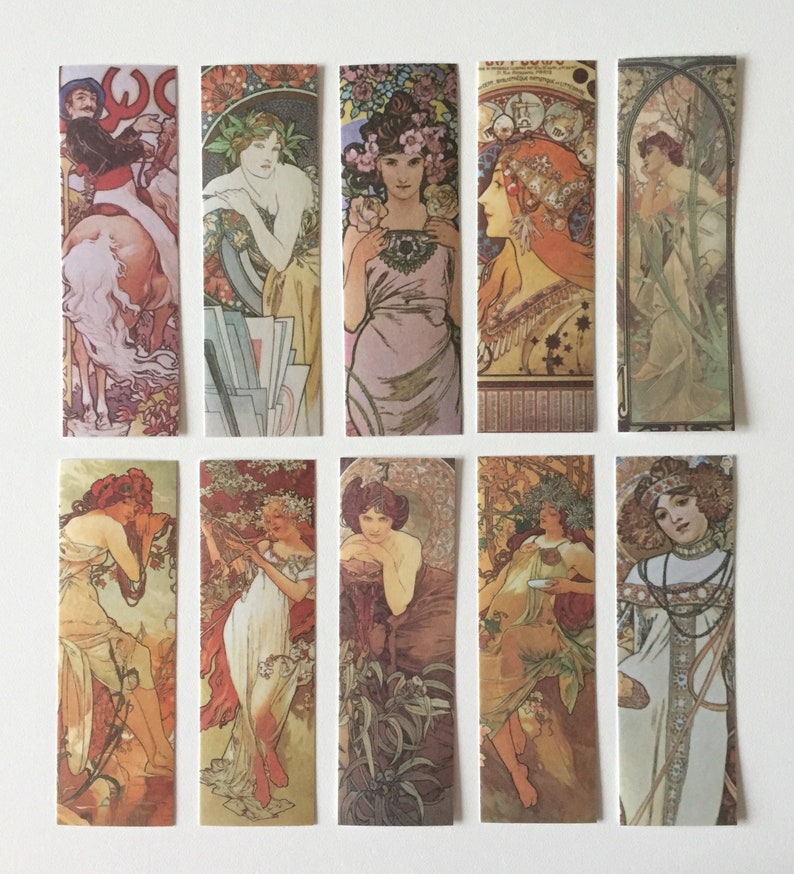 Belle Epoque Sticker Set, Vintage Art Nouveau Stickers, Jugendstil Stickers, Scrapbooking Stickers, Card Embellishment, Art Lover Gift image 3