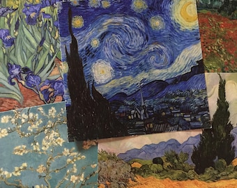 Van Gogh Art Paper: Impressionist Collage & Decoupage (Set of 5)