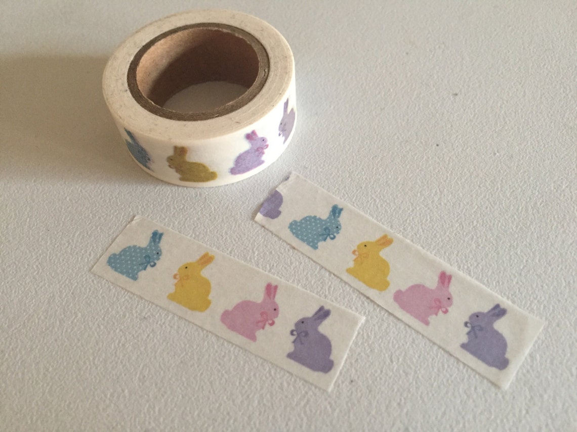 Rabbits Washi Tape Bunnies Washi Easter Bunny Planner Washi Etsy UK