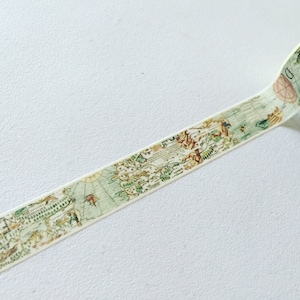 Taśma Washi do map w stylu vintage, taśma Washi do planera retro, taśma Washi do dziennika podróży, taśma do planera, artykuły do planera, artykuły do scrapbookingu, taśma maskująca (10 m)