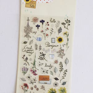 Pegatinas decorativas de plantas, pegatinas de flores románticas, pegatinas de jardinería, pegatinas para álbumes de recortes o planificadores, pegatinas para manualidades, regalo para amantes de las plantas
