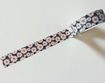Daisies Washi Tape, Boho Floral Washi, Shabby Chic Daisy Washi, Masking Tape, Decorative Tape, Scrapbook Supplies, Daisies Planner Washi