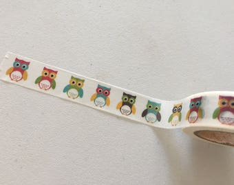 Eulen Washi Tape, Eulen Planer Washi Tape, Geschenkband, Bastelband, Planer Zubehör, Dekoratives Klebeband