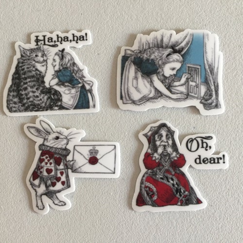 Alice in Wonderland Stickers Scrapbooking Stickers Planner Etsy