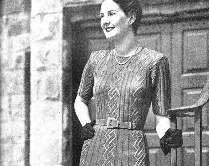 Vintage Single-breasted Knitted Dress