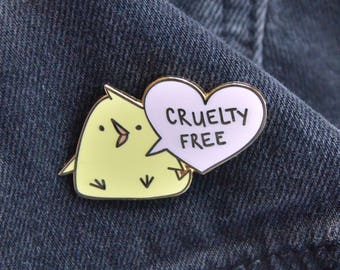 Vegan Cruelty Free Enamel Pin