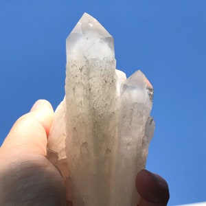 Rare Phantom Candle Quartz Cluster !