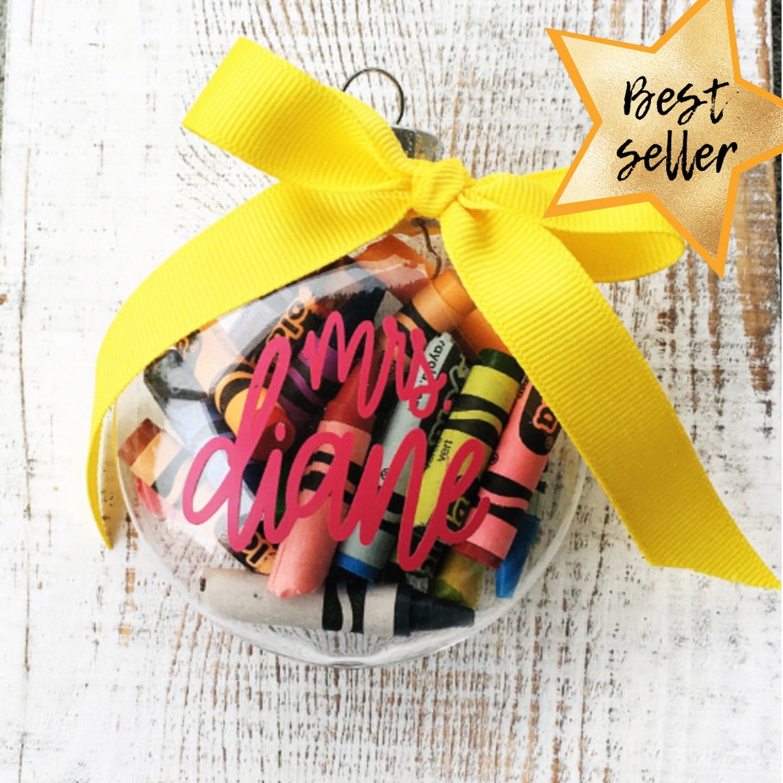 Teacher Ornament 2020. Personalized Christmas Gift. Colorful image 0